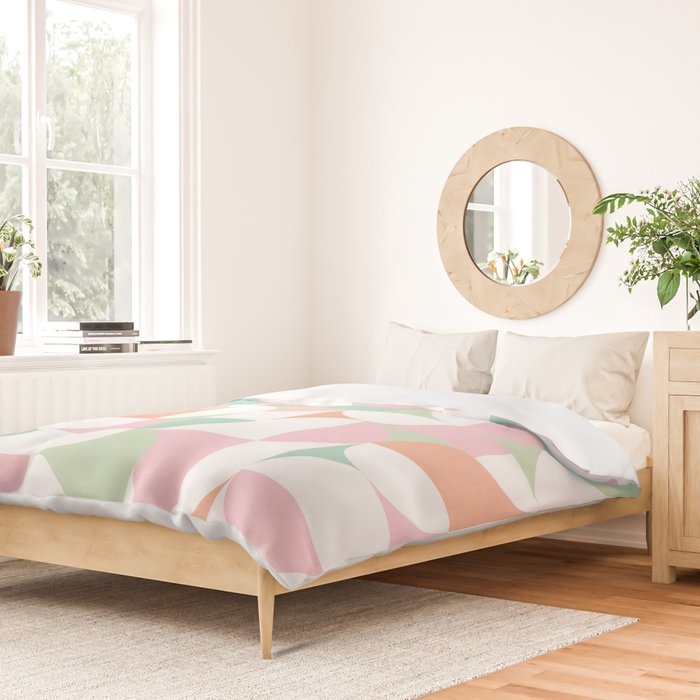 Mid-Mod geometric dots and shapes pattern - Pastel Candy Duvet Cover Gallery Image 2