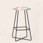 Mid-Mod geometric dots and shapes pattern - Pastel Candy Stool Gallery Image 1