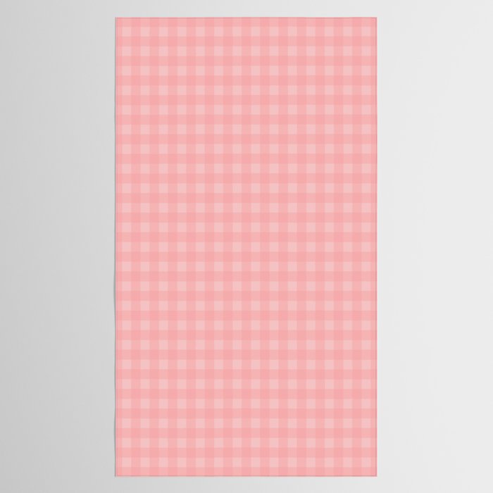 Gingham Check Pattern in Pretty Pastel Soft Pink Tablecloth Gallery Image 2