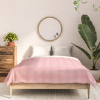 Gingham Check Pattern in Pretty Pastel Soft Pink Comforter Gallery Image 3