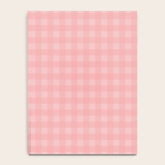 Gingham Check Pattern in Pretty Pastel Soft Pink Notebook Gallery Image 4