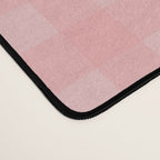 Gingham Check Pattern in Pretty Pastel Soft Pink Desk Mat Gallery Image 4