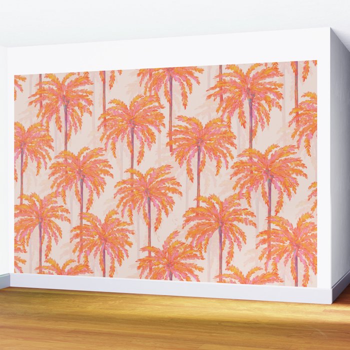 Sunset Palm Wall Mural Gallery Image 2