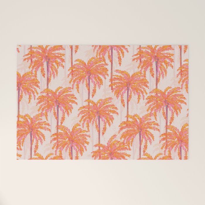 Sunset Palm Welcome Mat Gallery Image 1