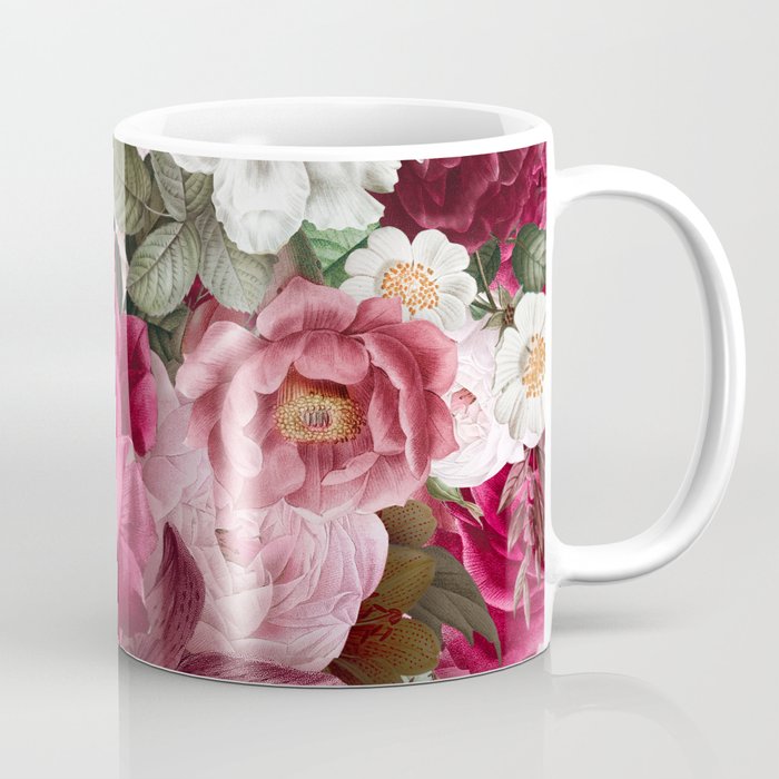 Antique Floral Colorful Pattern Coffee Mug Gallery Image 1