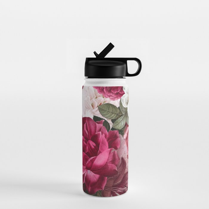 Antique Floral Colorful Pattern Water Bottle Gallery Image 1