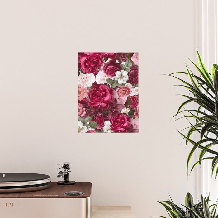 Antique Floral Colorful Pattern Poster Gallery Image 2