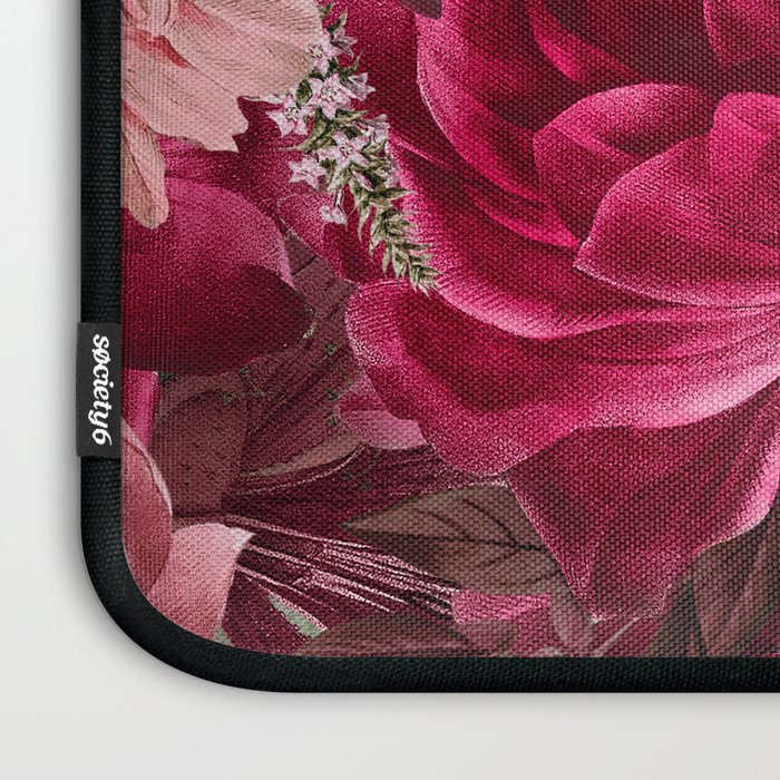Antique Floral Colorful Pattern Laptop Sleeve Gallery Image 3
