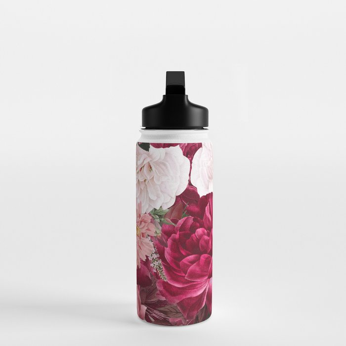 Antique Floral Colorful Pattern Water Bottle Gallery Image 3
