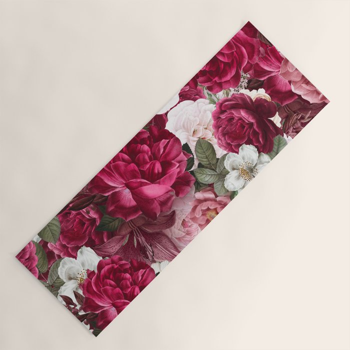 Antique Floral Colorful Pattern Yoga Mat Gallery Image 1