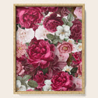 Antique Floral Colorful Pattern Serving Tray Gallery Image 1