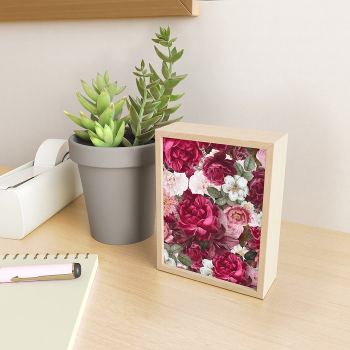 Antique Floral Colorful Pattern Mini Art Print Gallery Image 2