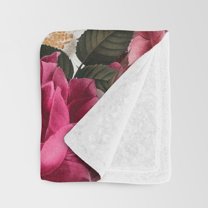 Antique Floral Colorful Pattern Throw Blanket Gallery Image 3