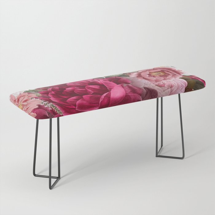 Antique Floral Colorful Pattern Bench Gallery Image 1