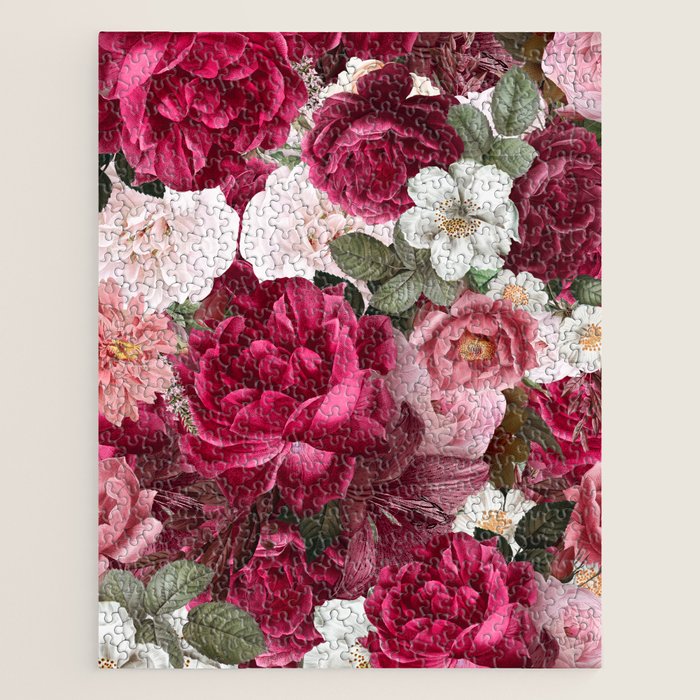 Antique Floral Colorful Pattern Jigsaw Puzzle Gallery Image 1