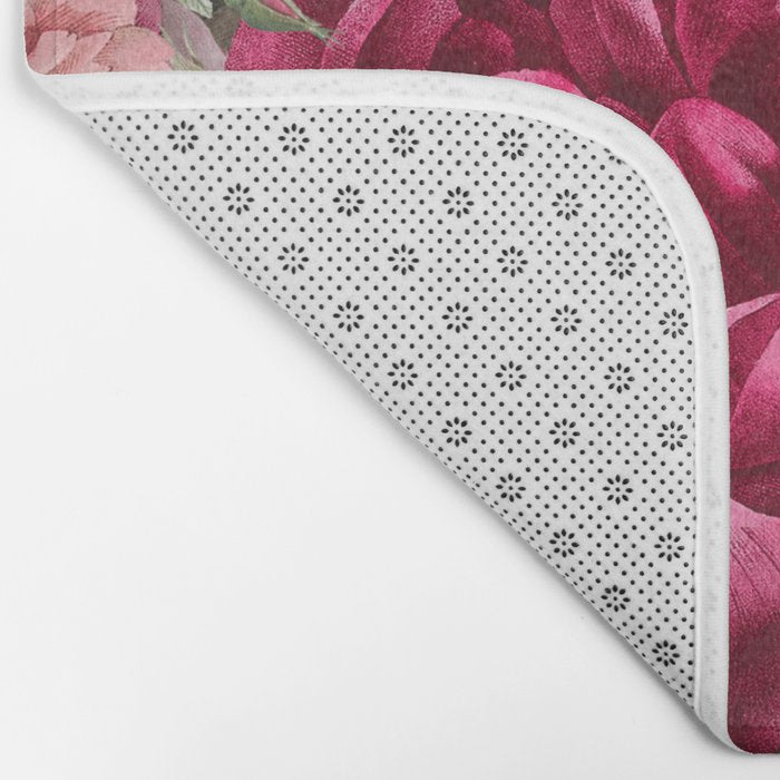 Antique Floral Colorful Pattern Bath Mat Gallery Image 2