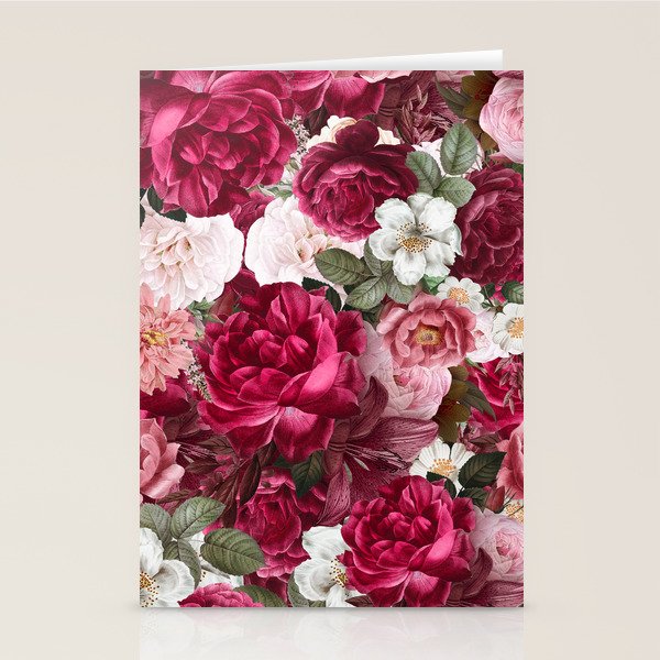 Antique Floral Colorful Pattern Stationery Card Gallery Image 2