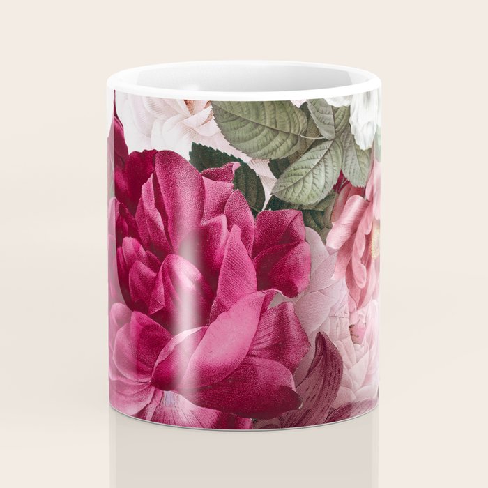 Antique Floral Colorful Pattern Coffee Mug Gallery Image 4