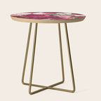 Antique Floral Colorful Pattern Side Table Gallery Image 1