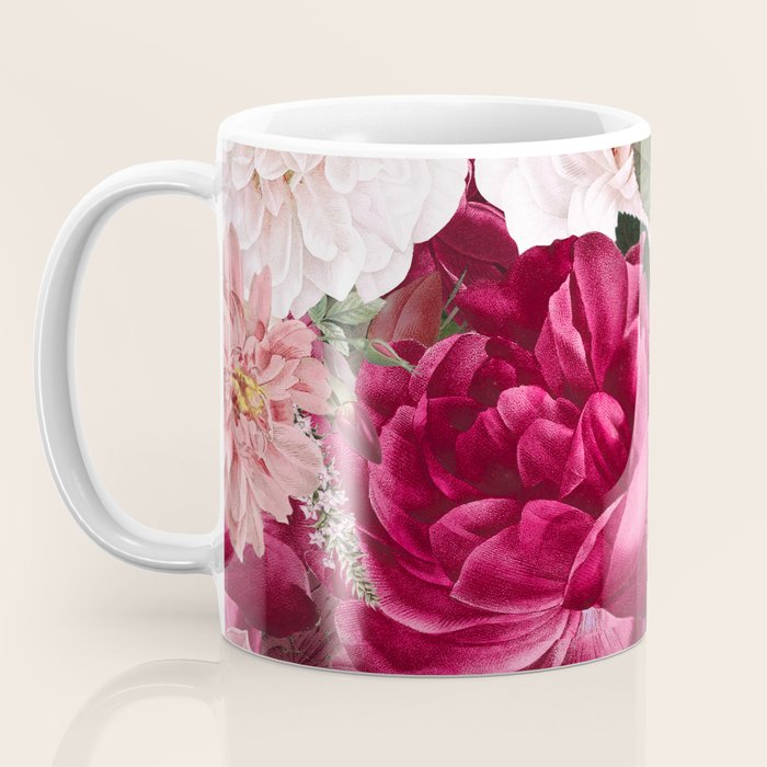 Antique Floral Colorful Pattern Coffee Mug Gallery Image 3