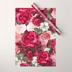 Antique Floral Colorful Pattern Wrapping Paper Gallery Image 1