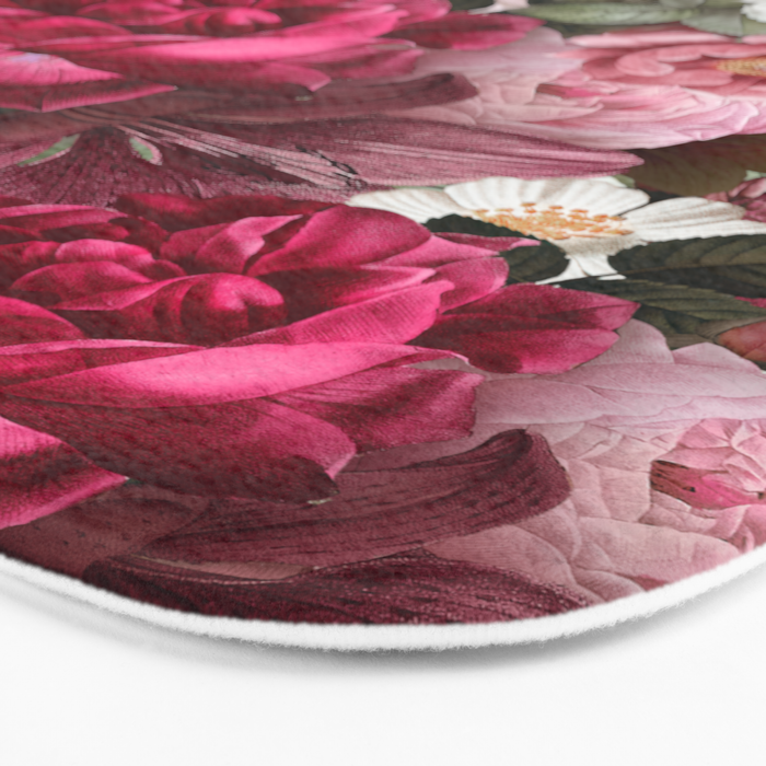 Antique Floral Colorful Pattern Bath Mat Gallery Image 3