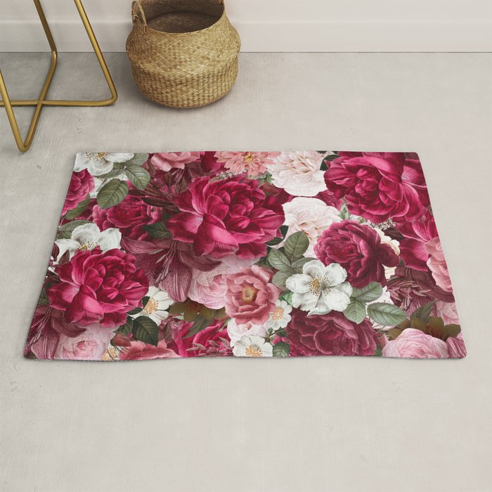 Antique Floral Colorful Pattern Rug Gallery Image 1