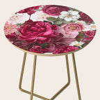 Antique Floral Colorful Pattern Side Table Gallery Image 2