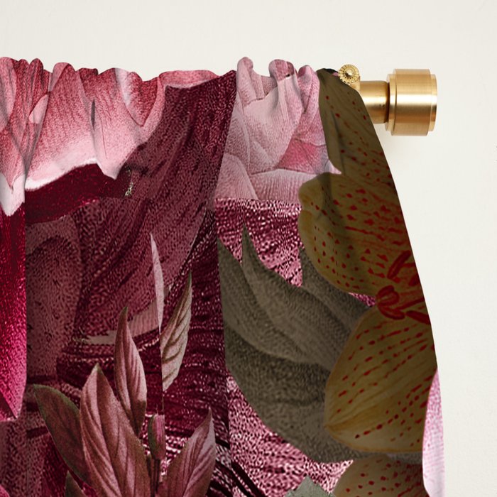 Antique Floral Colorful Pattern Window Curtain Gallery Image 2