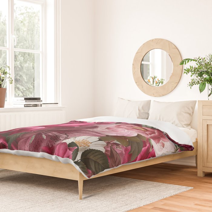Antique Floral Colorful Pattern Duvet Cover Gallery Image 2