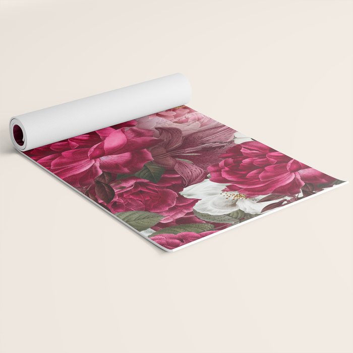 Antique Floral Colorful Pattern Yoga Mat Gallery Image 2
