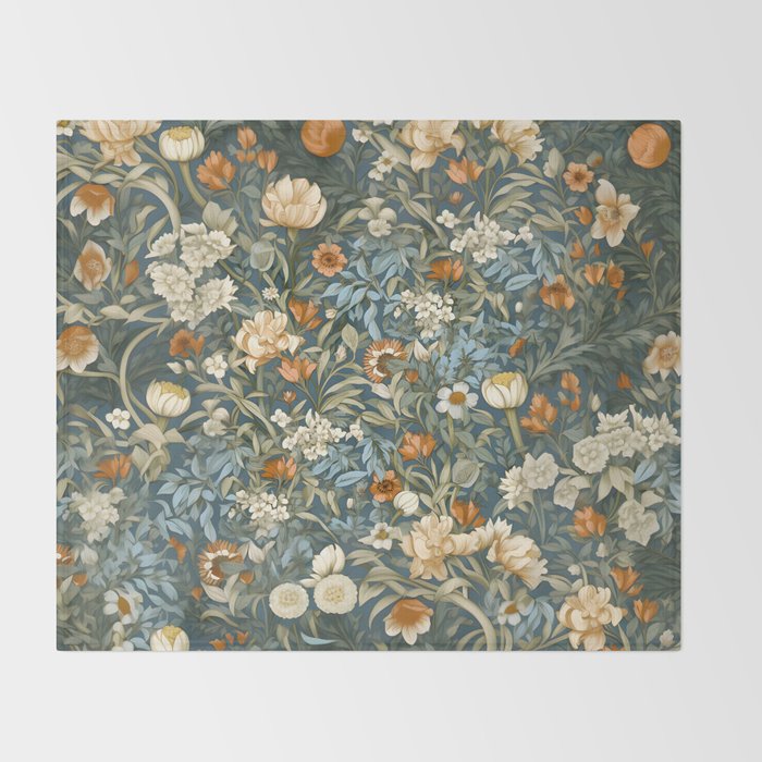 Countryside Blooms Renaissance Cottage Floral Throw Blanket Gallery Image 2