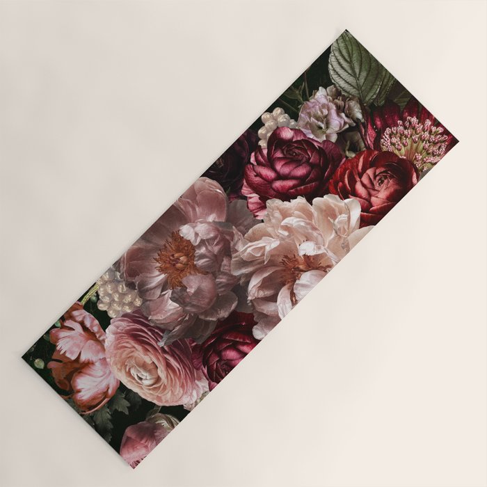 Deepest Night Flower Bouquet  Yoga Mat Gallery Image 1