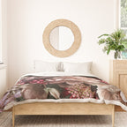 Deepest Night Flower Bouquet  Duvet Cover Gallery Image 3