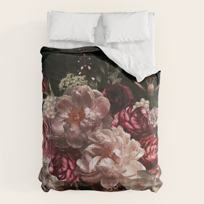 Deepest Night Flower Bouquet  Comforter Gallery Image 6