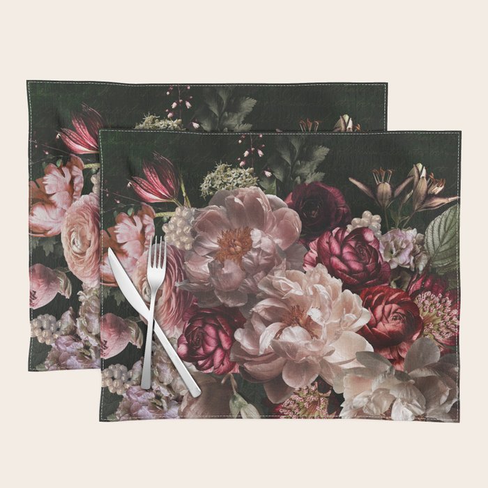 Deepest Night Flower Bouquet  Placemat Gallery Image 1