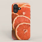 Grapefruit on Pink - still life floral photograph iPhone Case Gallery Image 1