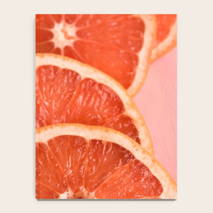 Grapefruit on Pink - still life floral photograph Notebook Gallery Image 4