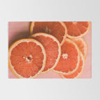 Grapefruit on Pink - still life floral photograph Rug Gallery Image 2