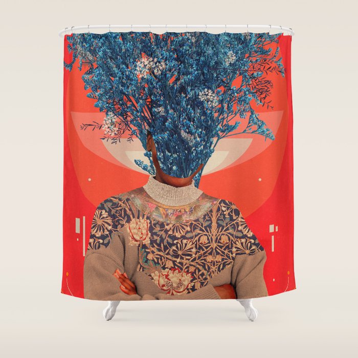 Her Veiled Smiles Shower Curtain Gallery Image 1