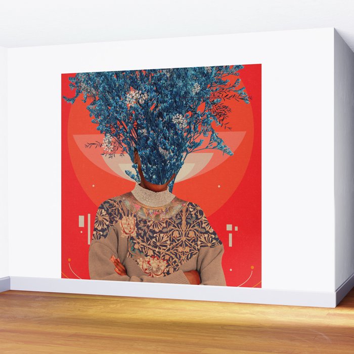 Her Veiled Smiles Wall Mural Gallery Image 2