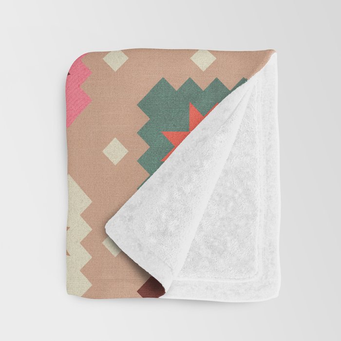 Festive Winter Quilt Tiles With Stars Throw Blanket Gallery Image 3