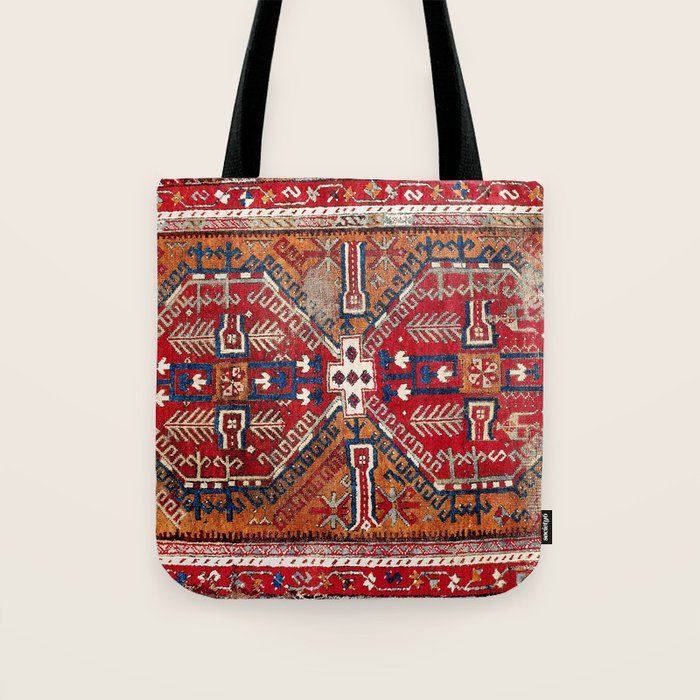 Ladik Central Anatolian Rug Print Tote Bag Gallery Image 1