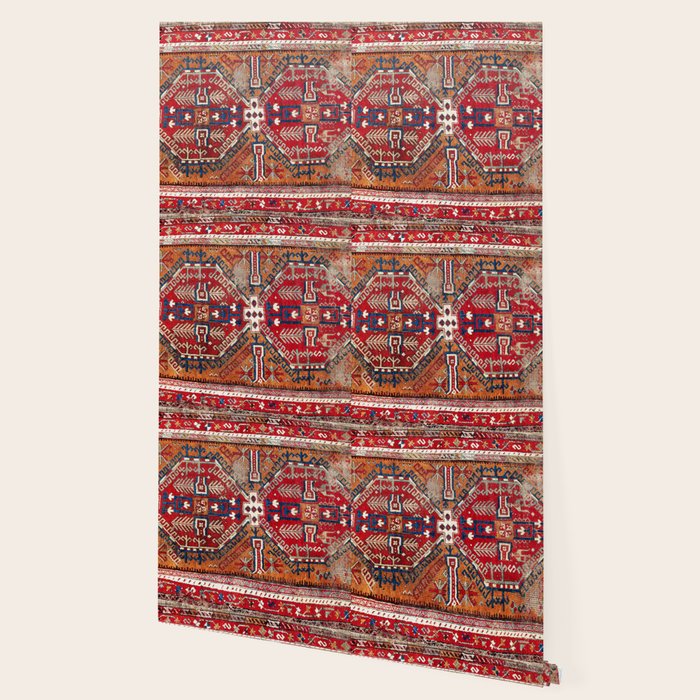Ladik Central Anatolian Rug Print Wallpaper Gallery Image 2