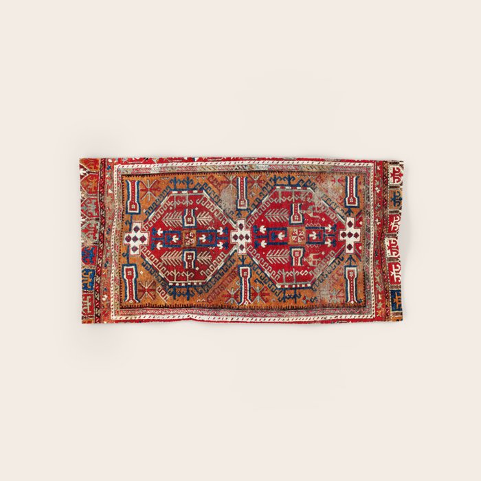 Ladik Central Anatolian Rug Print Bath Towel Gallery Image 1