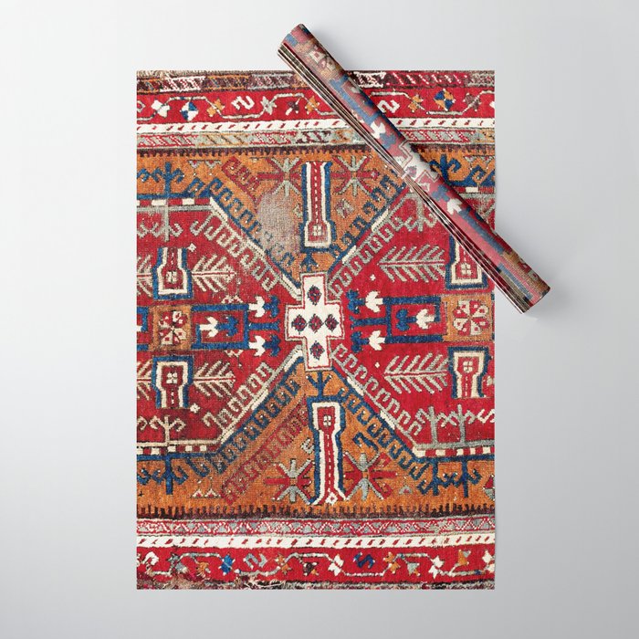 Ladik Central Anatolian Rug Print Wrapping Paper Gallery Image 1