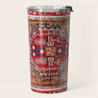 Ladik Central Anatolian Rug Print Travel Mug Gallery Image 2