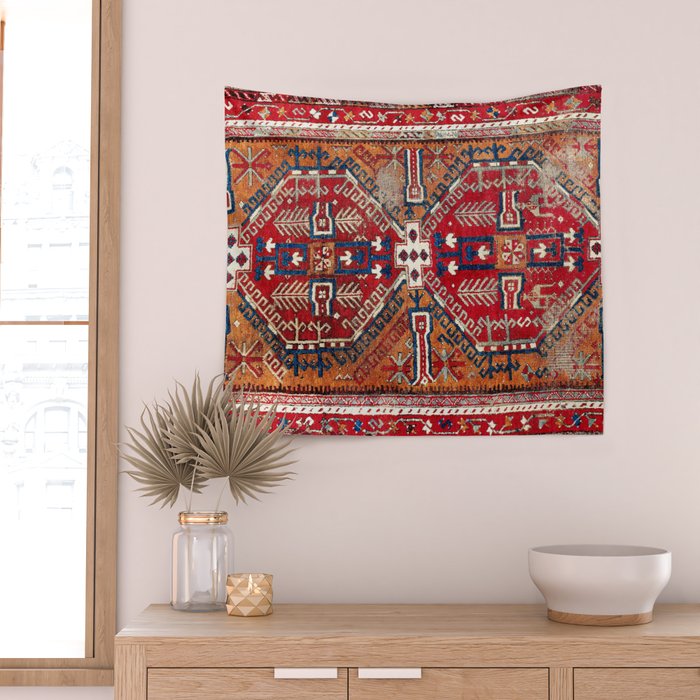 Ladik Central Anatolian Rug Print Wall Tapestry Gallery Image 2