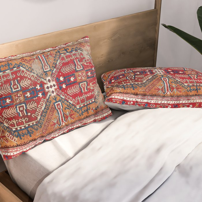 Ladik Central Anatolian Rug Print Pillow Sham Gallery Image 2
