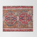 Ladik Central Anatolian Rug Print Throw Blanket Gallery Image 2